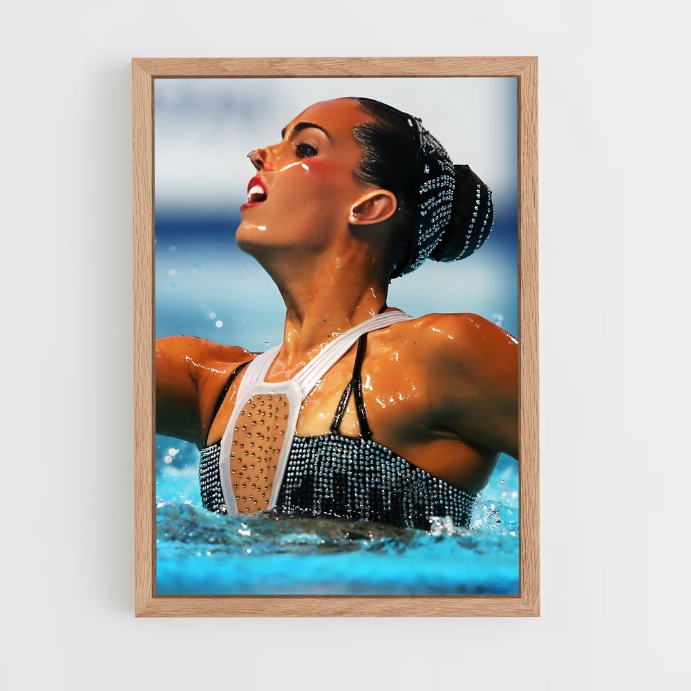 Poster Ona carbonell bleues – affiche Natation synchronisée (vue 4)